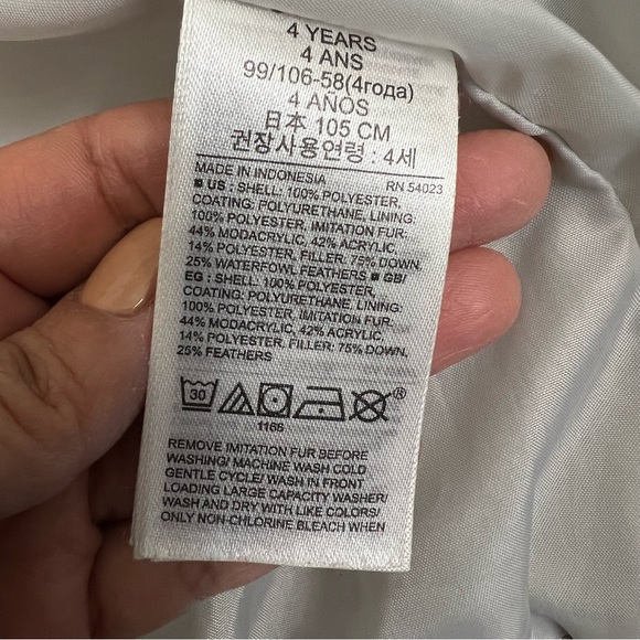 Gap Little Girl Coldcontrol Max Long Puffer Jacket Sz 4 - Picture 5 of 8